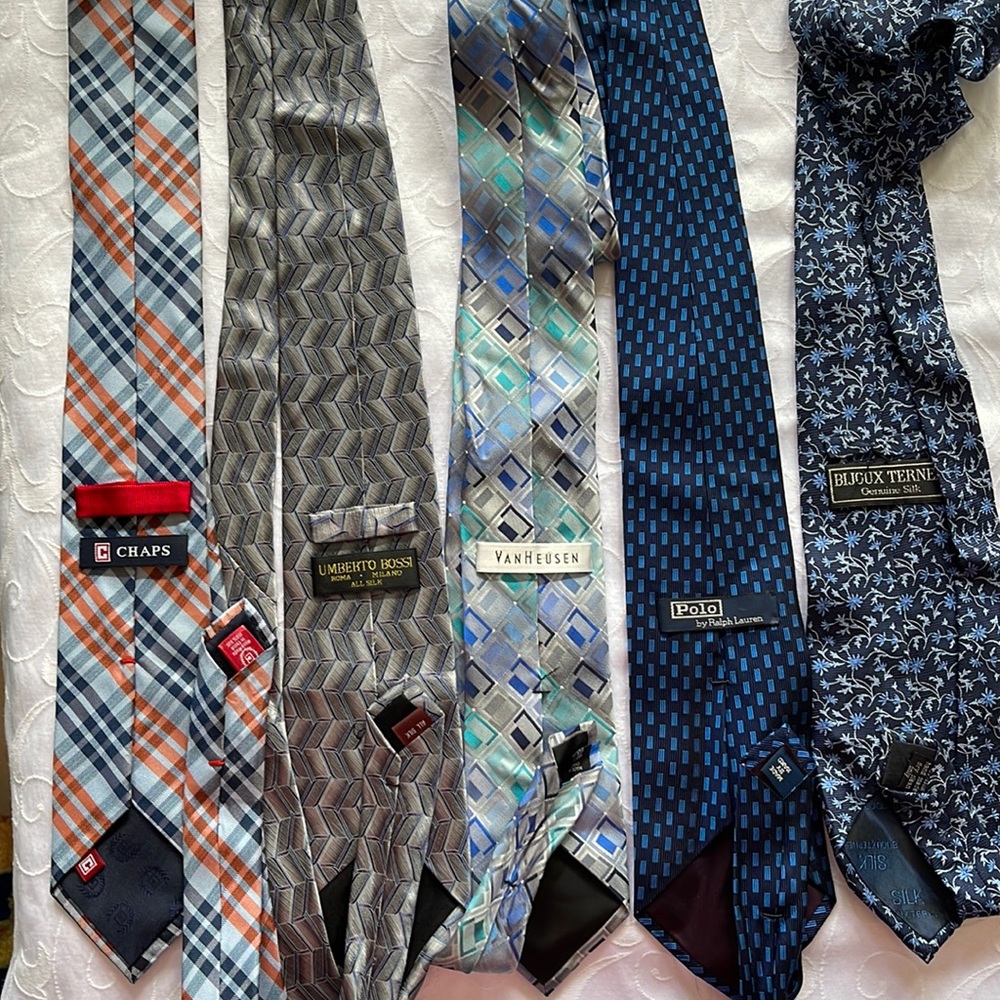 Lot of 4 Handmade Silk Neck Ties